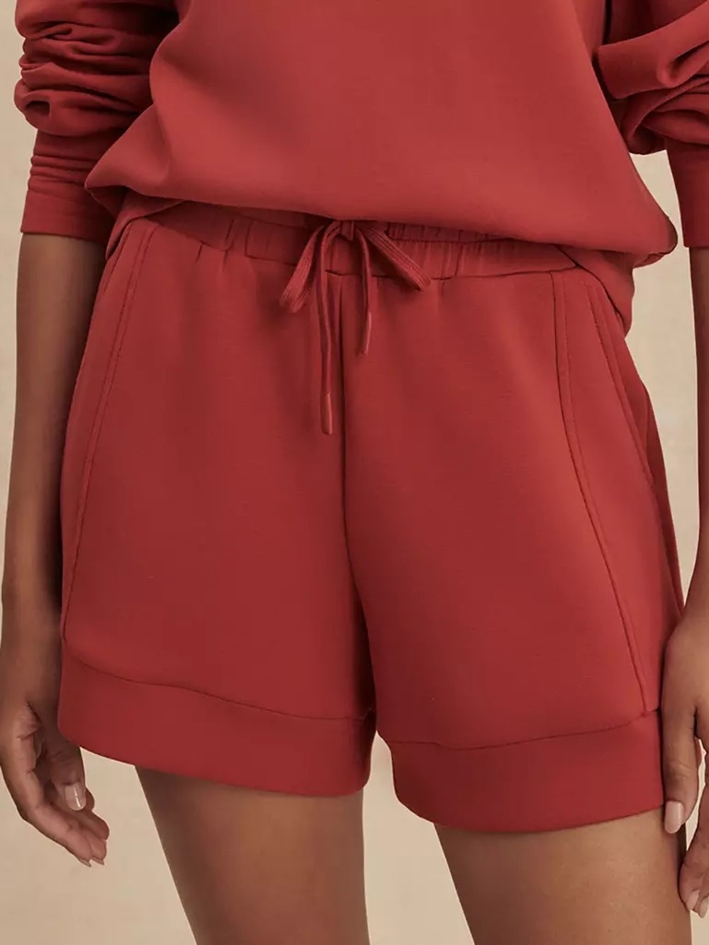 Varley Women's Rust Red Drawstring Lounge Shorts